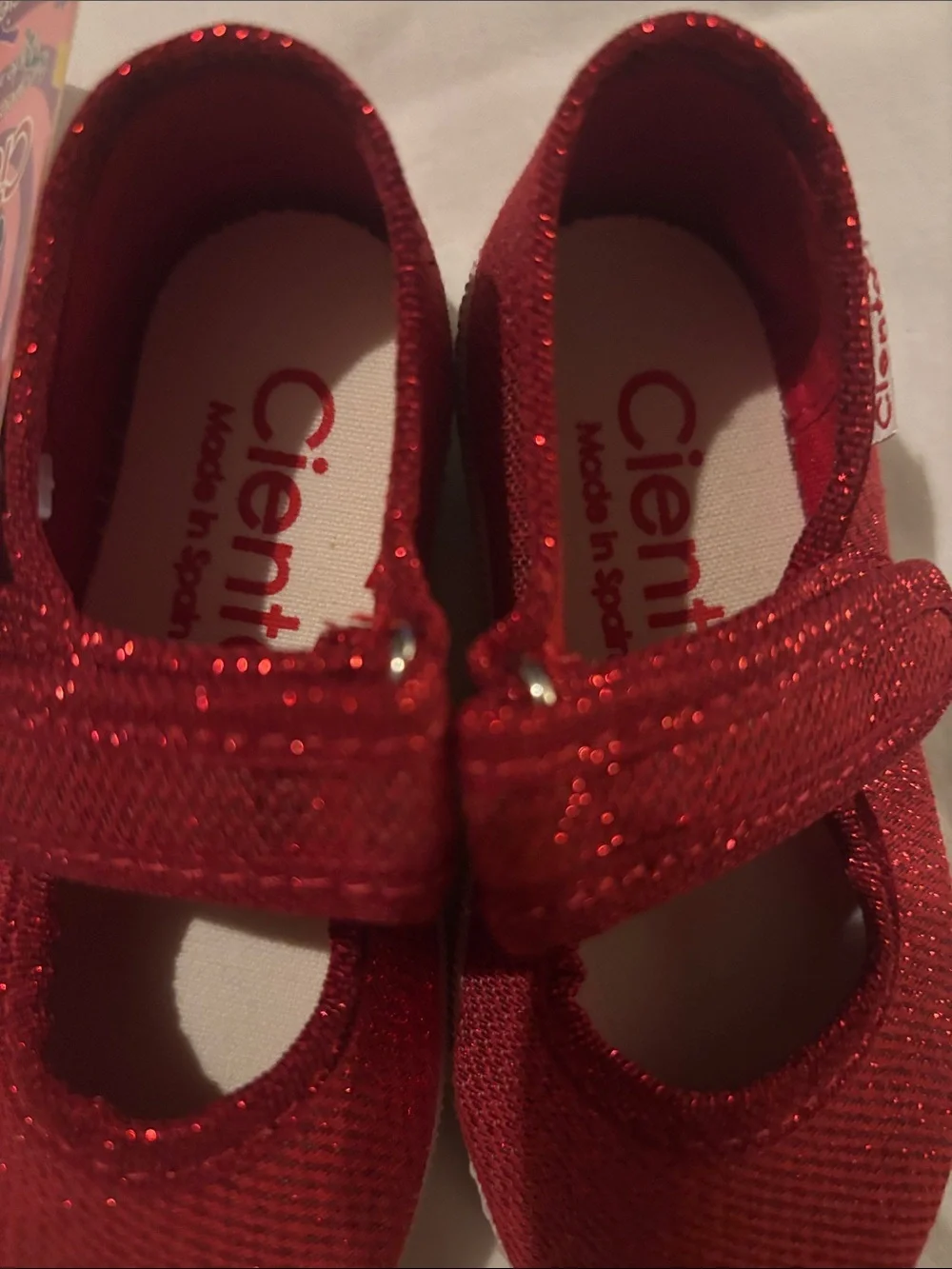 NWT Cienta Shimmery Red Mary Jane Baby Shoes